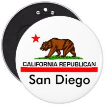 California Republican 2010 6" Button
