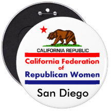 California Republican 6" Button