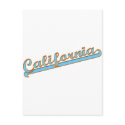California Retro Surfer Logo Teal postcards