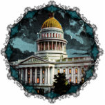 California State Capitol Moonlight Ornament photo sculptures