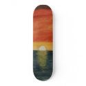 California Sunset West Coast SkateBoard Art