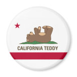 California Teddy Bear Flag magnets