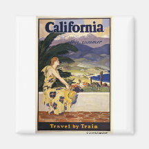 California this summer. Travel by Train  Magnet