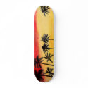 California Tropical Palm Trees Sun Skateboard Art