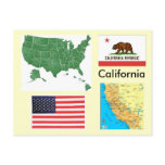 California, USA postcards