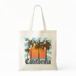 California Vintage Sunset Canvas Bag