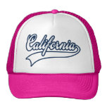 california - white navy trucker hat