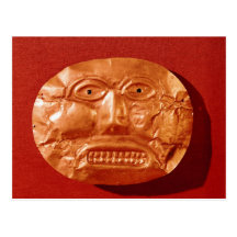 Calima funerary mask, from Restrepo, Cauca Postcard