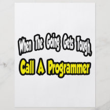 Call a Programmer Full Colour Flyer