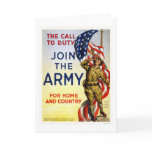 Call to Duty - Join the Army for Home and Country Greeting Card