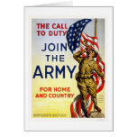 Call to Duty - Join the Army for Home and Country Greeting Card