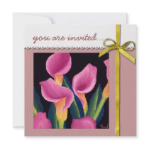 Calla lilies invitation