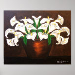 Calla Lilies Poster