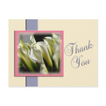 Calla Lilies Thank You Postcard Template