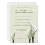 Calla Lilies White Wedding Invitation
