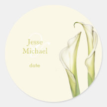 Calla Lillies wedding stickers