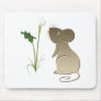 Calla lily and cute mouse mouse mat