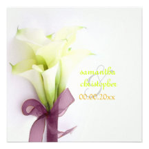 Calla lily bouquet/wedding Invitations