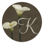 Calla Lily K Envelope Seal stickers