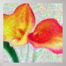 Calla Lily Mosiac Posters