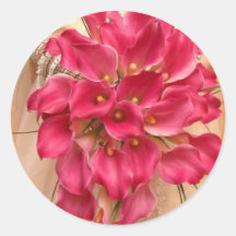 Calla Lily Pink Wedding Sticker
