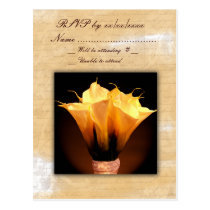 Calla lily RSVP Response Card postcards