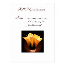 Calla lily RSVP Response Card postcards