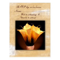 Calla lily RSVP Response Card postcards