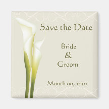 Calla Lily Save the Date magnets