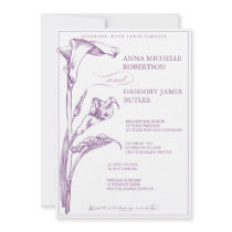 Calla Lily Wedding Invitation