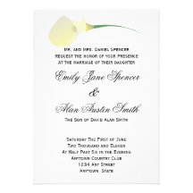 Calla Lily Wedding Invitation