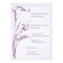 Calla Lily Wedding Invitation