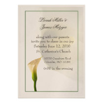 Calla Lily Wedding Invitation invitations