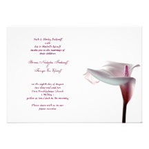 Calla Lily Wedding Invitation
