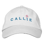 Callie Hat - white embroidered hats