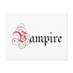 Calligraphic  Vampire postcards