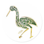 Calligraphy Bird (Stork) stickers