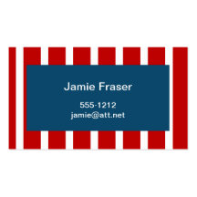 Calling card with red stripes (#BUS 010) Business Cards