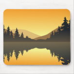 Calm Lake  at Sunset - Mouse Pad