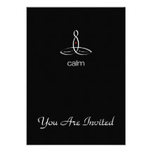 Calm - White Regular style Custom Invitations