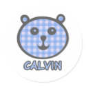 Calvin Blue Bear Stickers