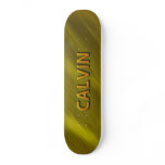 calvin gold custom skateboard deck