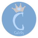 Calvin Heart Crown Stickers