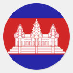 cambodia round sticker