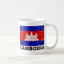 Cambodia Vintage Flag Mug