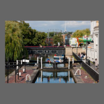 Camden Lock on Regents Canal, London England posters