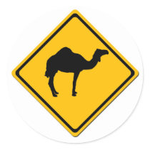 Camel Crossing Sticker