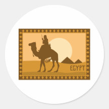 Camel Egypt Round Sticker