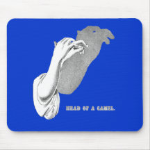Camel Hand Shadow Art from an Antique Book Mousepad