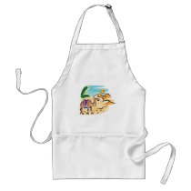 camel in desert scene apron
